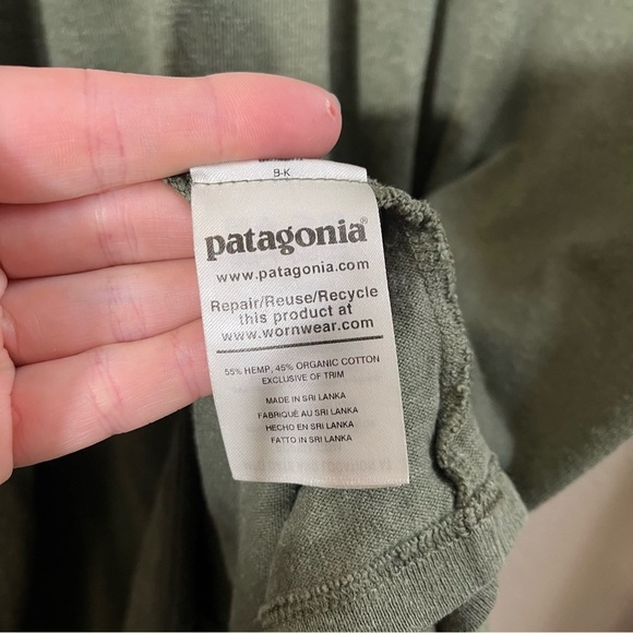 PATAGONIA Industrial Green Long Sleeved Work Henley Pocket Tee Shirt 53390 - Picture 10 of 12